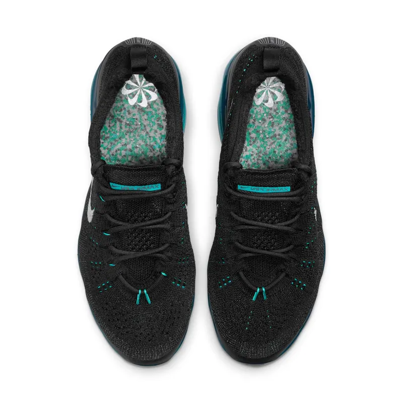 Nike Air VaporMax 2023 Flyknit Black Rapid Teal Aquamarine Metallic Silver (DV6840-004)