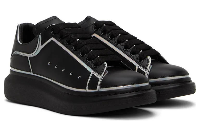 Alexander McQueen White & Silver Oversized Sneakers (645868WIBNV) (4)