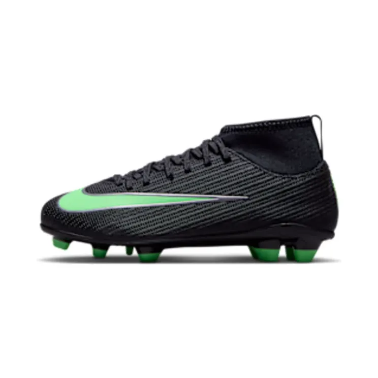 Nike Jr. Mercurial Superfly 11 Club ‘ Multi-Ground High-Top “Black/Black/Illusion Green” (IU1795-001)