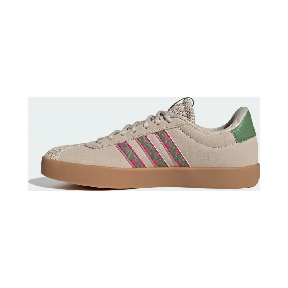 Adidas VL COURT 3.0 Shoes Crystal Linen / Crew Green / Bahia Magenta (KI3355)