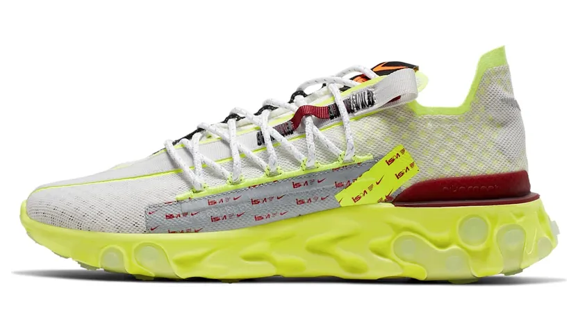 Nike React Runner ISPA Platinum Tint Volt Glow Team Red (CT2692-002)