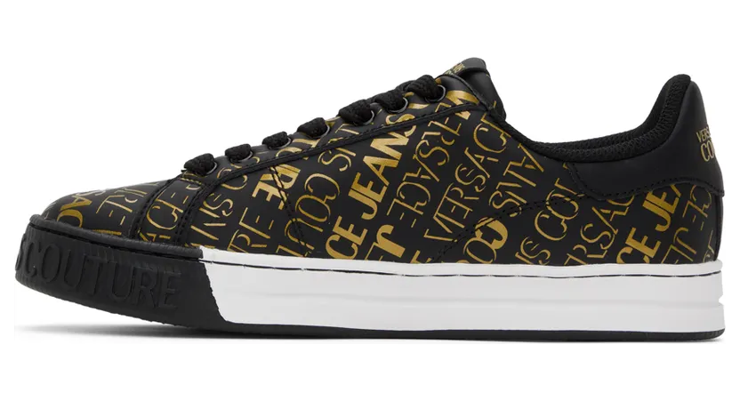 Versace Jeans Couture Black & Gold Court 88 Sneakers (E73YA3SK4 EZP016) (3)