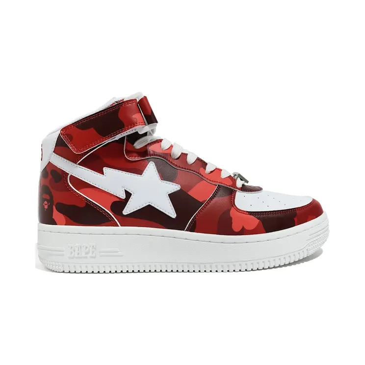 A Bathing Ape Bape Sta Mid Camo Red (1G80191008-RED)