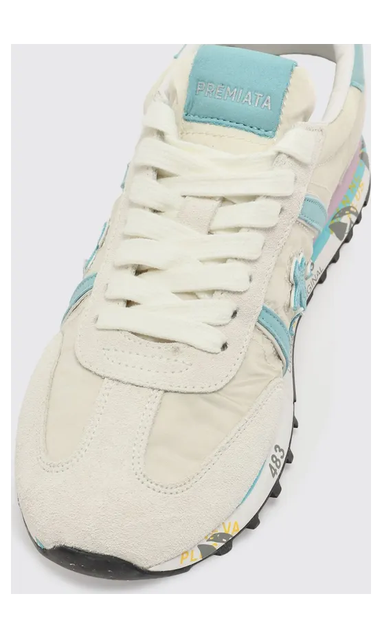 Premiata Lucyd Nylon and Suede Sneakers White (LUCYD018143) (3)
