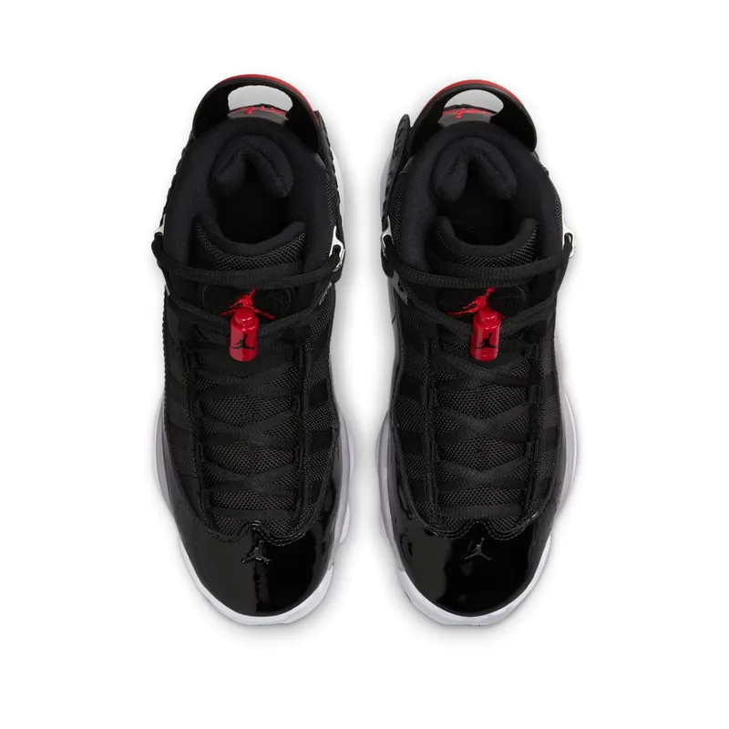 Jordan 6 Rings Black White Metallic Silver Fire Red (FZ4186-010)
