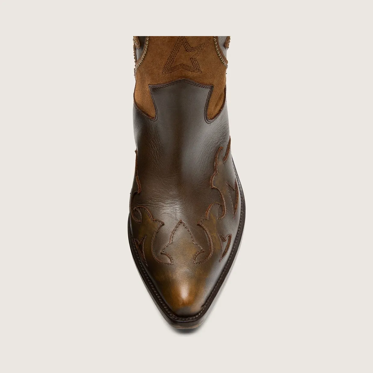 Golden Goose ’70 Wish Star Low Boots In Brown Leather With Heel And Micro-Studs (GWF01139.F008815.55381) (5)