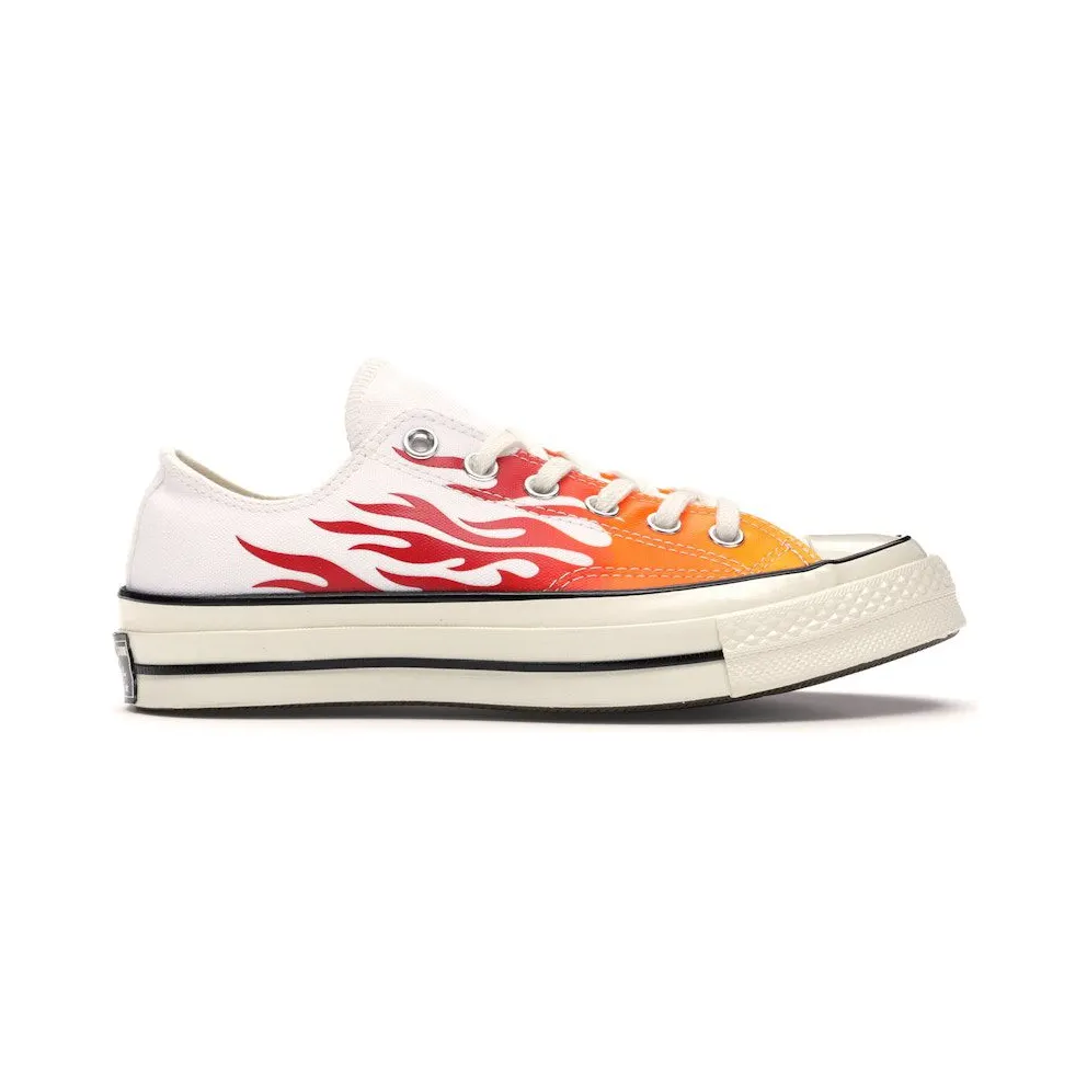 Converse Chuck Taylor All-Star 70s Ox Archive Print Flames White/Enamel Red-Bold Mandarin (165029C)