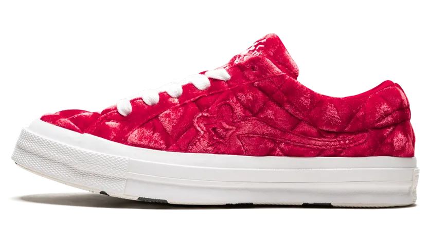 Converse One Star x Golf Le Fleur Quilted Velvet Barbados Cherry (165598C)
