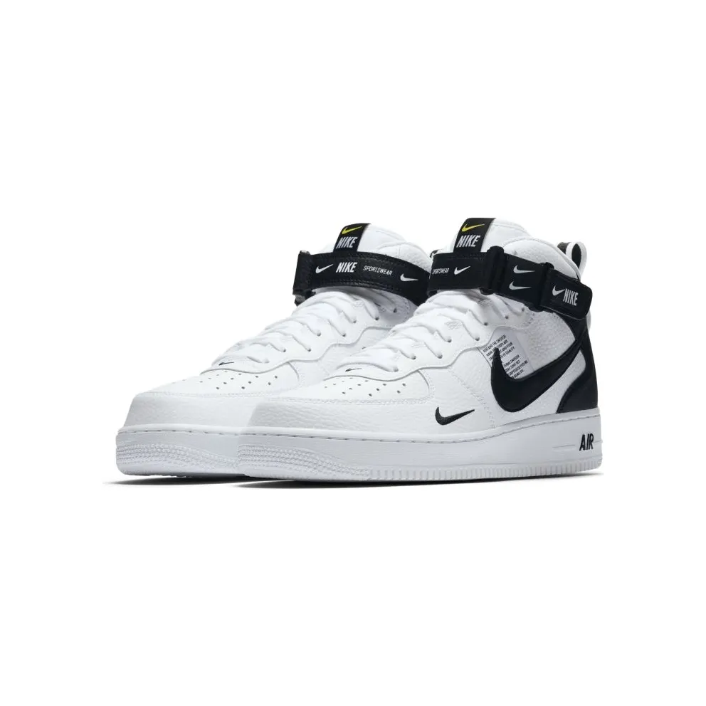 Nike Air Force 1 Mid Utility White Black White/Black-Tour Yellow (804609-103)