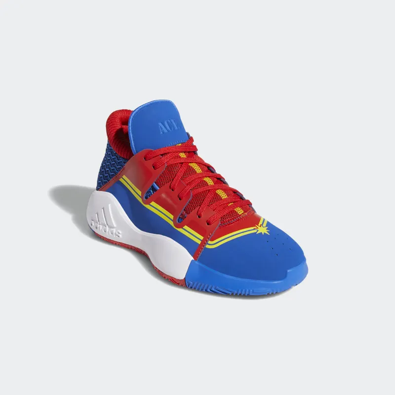 adidas Pro Vision Marvel Captain Marvel (Youth) Blue/Red Solid/Bright Yellow (EG2628)