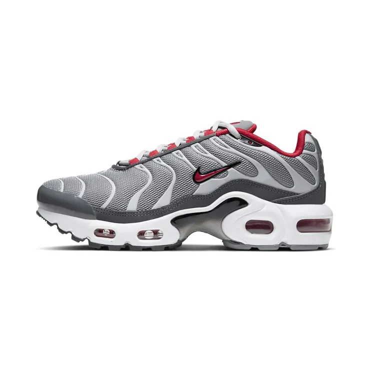 Nike Air Max Plus “Particle Grey / Iron Grey / Grey Fog / University Red” (CD0609-005)