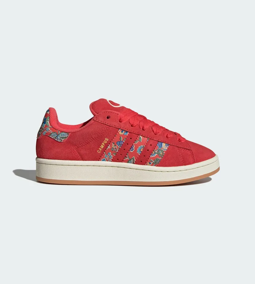 Adidas Campus 00s x Liberty London Semi Lucid Red / Cream White / Gold Metallic (JS1330)