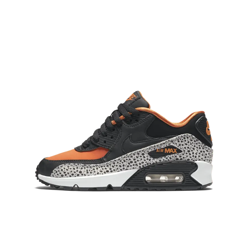 Nike Air Max 90 Safari (GS) Summit White/Black-Clay Orange (820340-100)