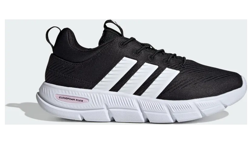 Adidas Cloudfoam Flex Elastic Laces Core Black / Zero Metalic / Almost Pink (HQ4929)