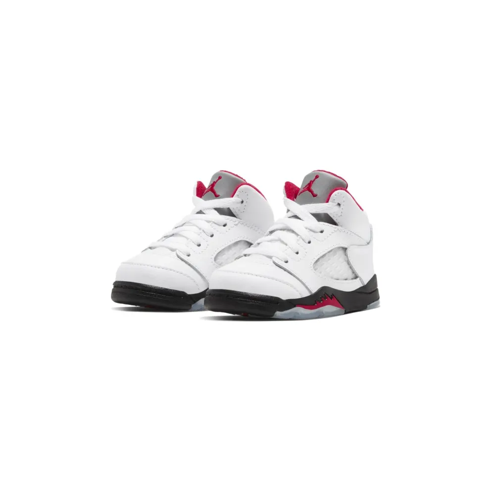 Air Jordan V 5 Retro Fire Red Silver Tongue (TD) (2020) (440890-102)