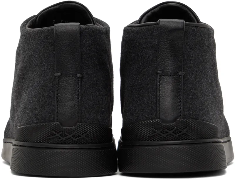 ZEGNA Gray Triple Stitch™ Sneakers (LHUTE-S5075Z)
