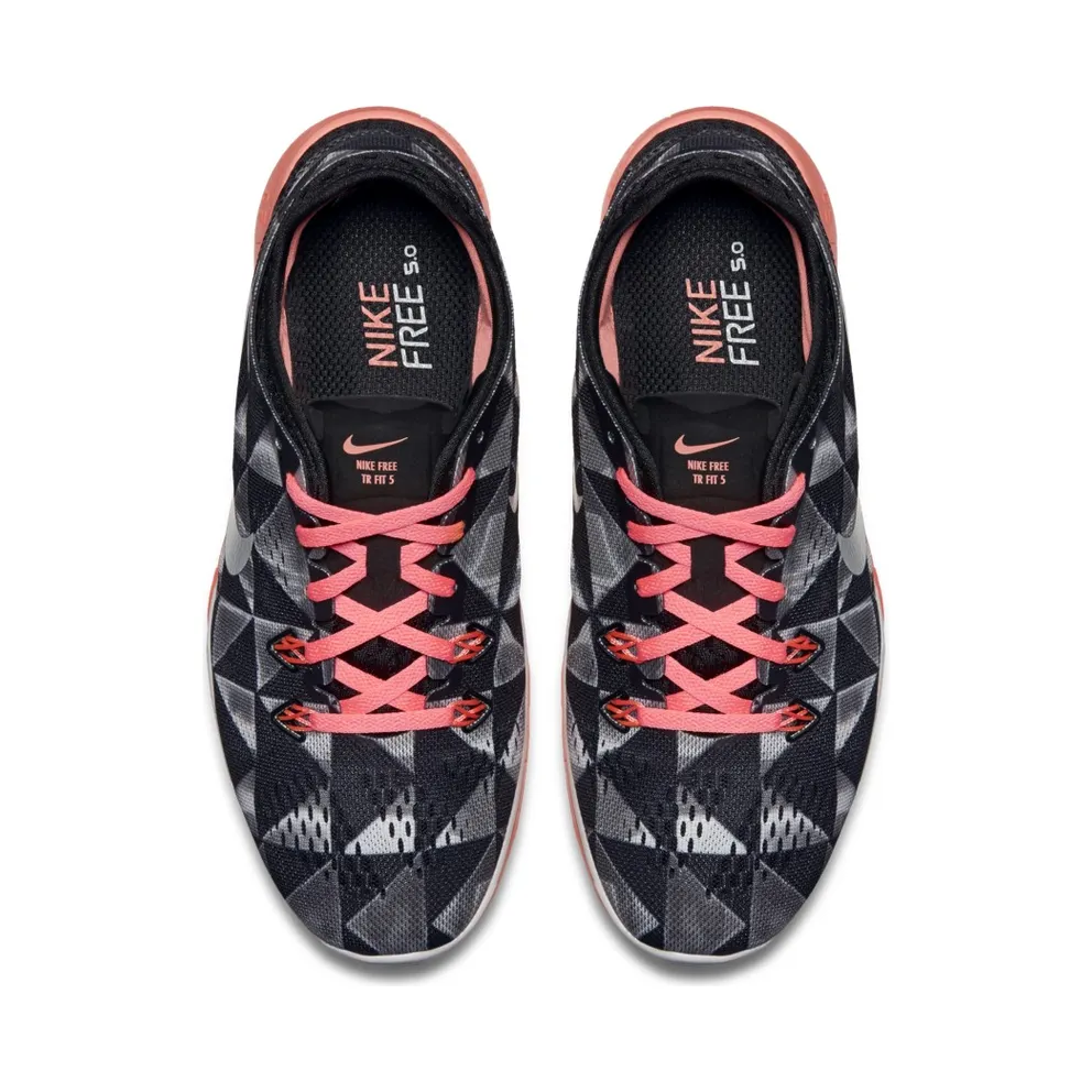 Nike Free 5.0 TR Fit 5 Print Black/White-Lava Glow (W) Black/White-Lava Glow (704695-006)