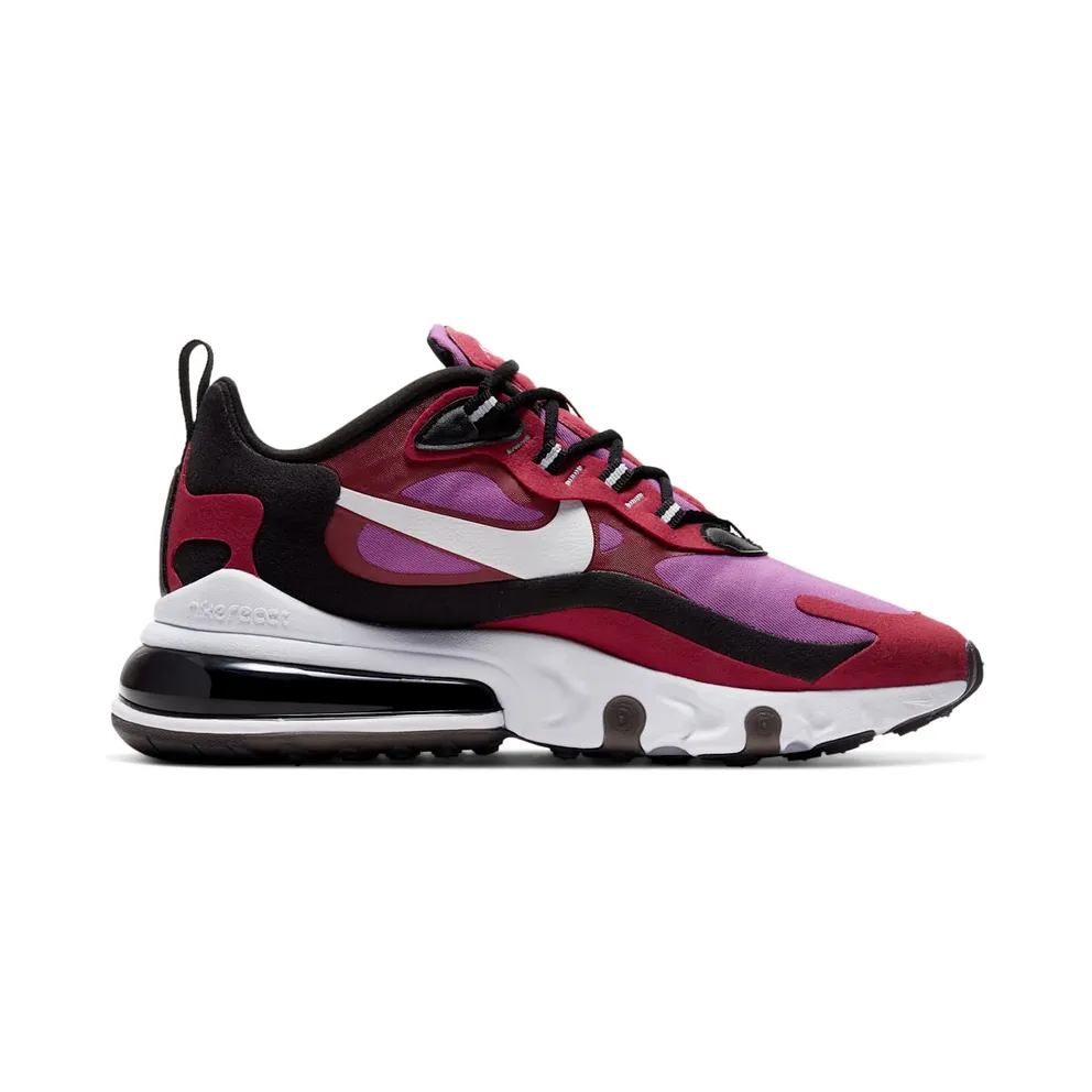 Nike Air Max 270 React Noble Red (W) White/Black.Noble Red/Vivid Purple (CI3899-600)