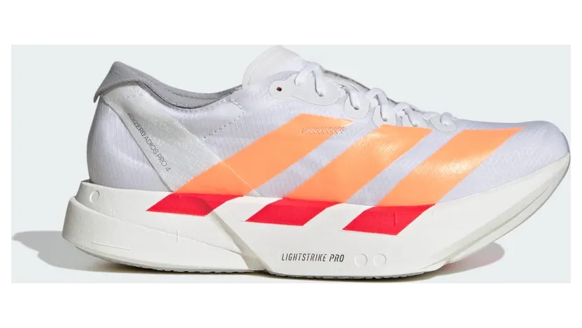 adidas Adizero Adios Pro 4 “Cloud White / Beam Orange / Lucid Red” (JR7087)