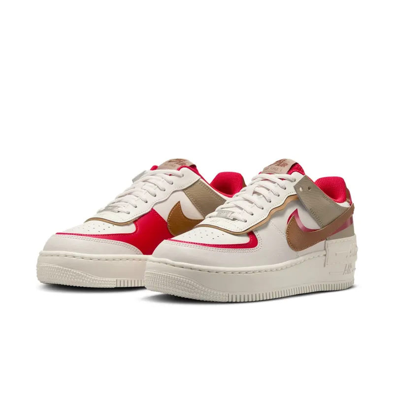 Nike Air Force 1 Low Shadow “Phantom Fire Red Khaki” (HQ3400-030)