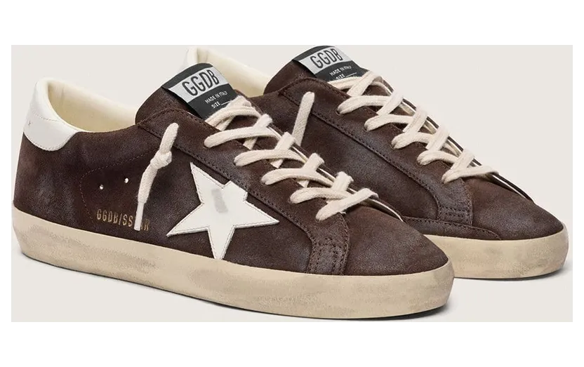 Golden Goose Women’S Super-Star In Brown Suede With White Star (GWF01016.F008949.55827) (2)