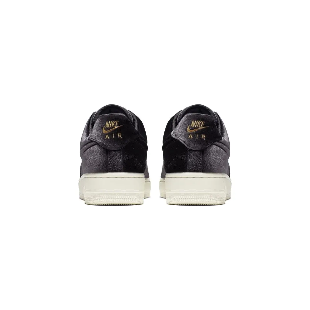 Nike Air Force 1 Low Premium 3 Velour Black Black/Sail-Metallic Gold-Black (AT4144-001)