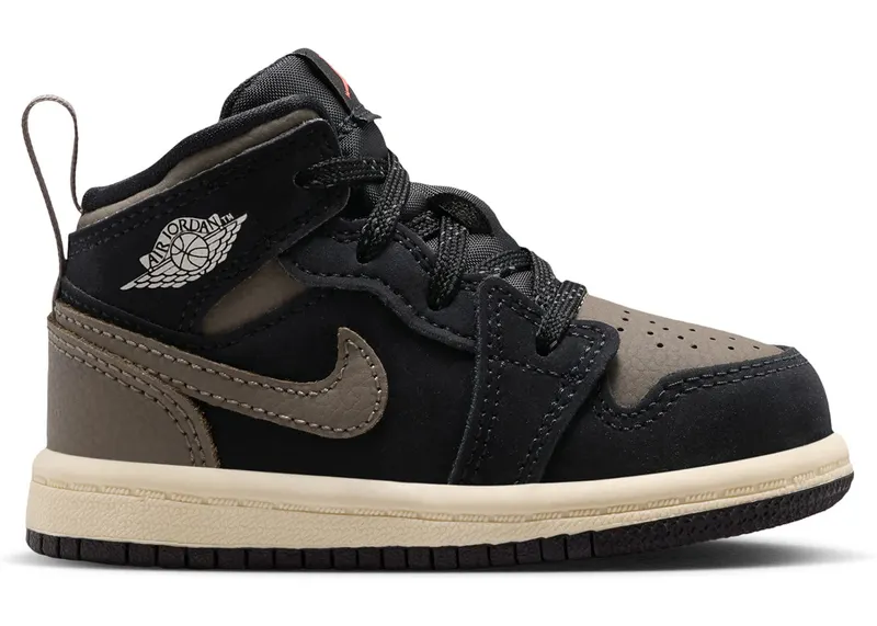 Air Jordan 1 Black/Light Wild Mango/Muslin/Olive Grey (IB7054-002)