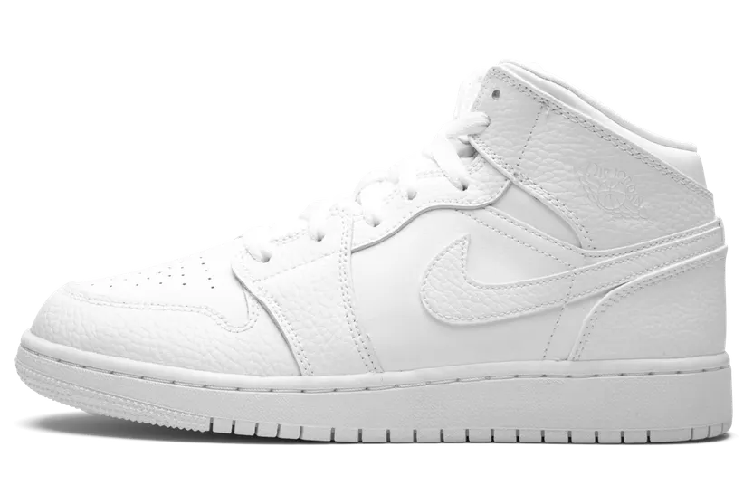 Air Jordan 1 Mid Triple White (554724-130)