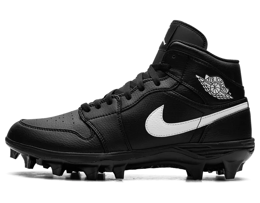 Jordan 1 Mid Cleat “Black / White” (FJ6805-001)