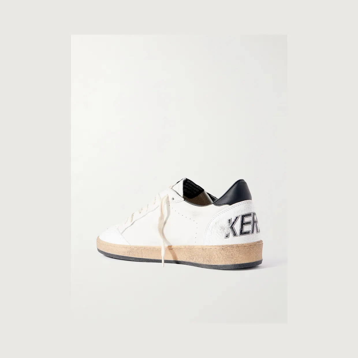 Golden Goose Ball Star Distressed Leather Sneakers White (GMF00117.F003771) (4)