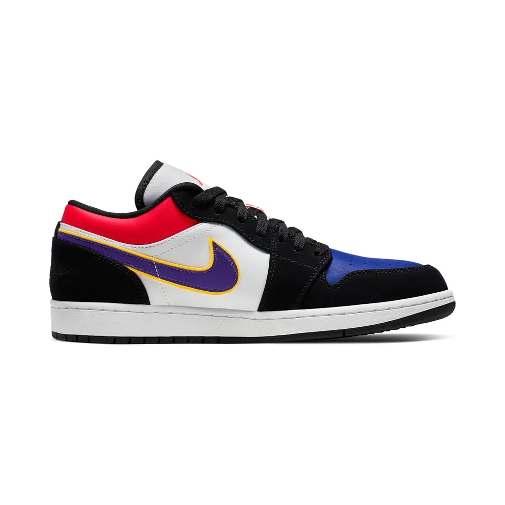Jordan 1 Low Lakers Top 3 Black/Court Purple-University Gold-Bright Crimson-Game Royal-White (CJ9216-051)