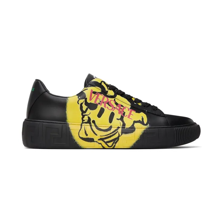 Versace Black Greca Medusa Tag Sneakers (DSU8404 1A01998)