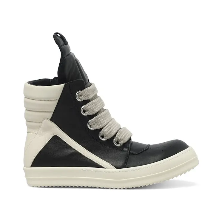 Rick Owens Concordians Jumbo Laced Geobasket Black Milk (RU02E1898 LCOW2 911)