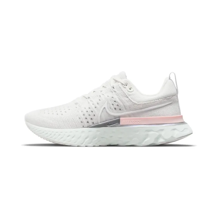 Nike React Infinity Run Flyknit 2 Grey “Platinum Tint / Barely Green / Metallic Silver / White” (CT2423-007)
