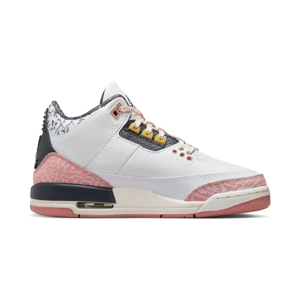 Air Jordan 3 GS “White/Red Stardust” (441140-100)