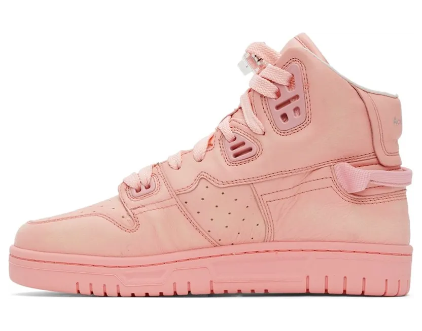 Acne Studios Pink Leather High-Top Sneakers (AD0411-) (3)