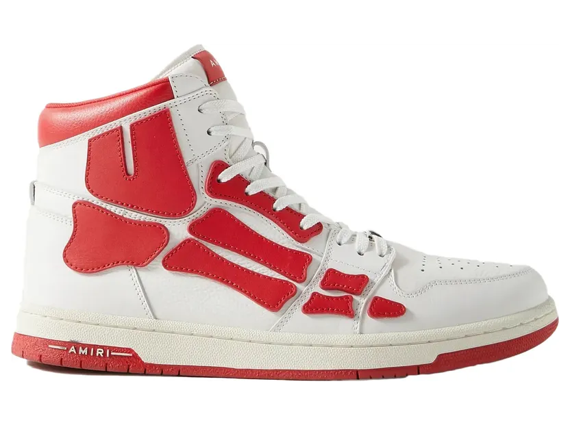 AMIRI Skel Panelled High Top White Red (MFS002-124)