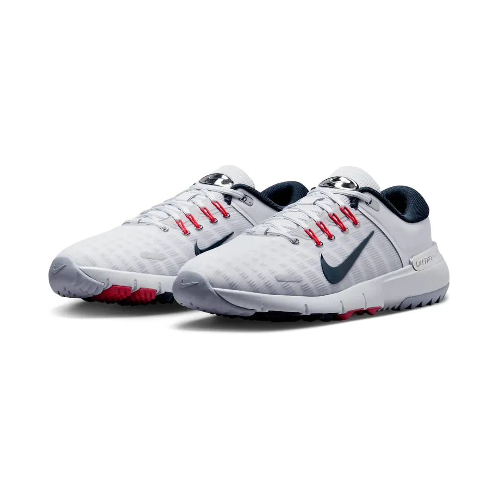 Nike Free Golf Pure Platinum Light Crimson Wolf Grey Armory Navy (FZ8795-001)