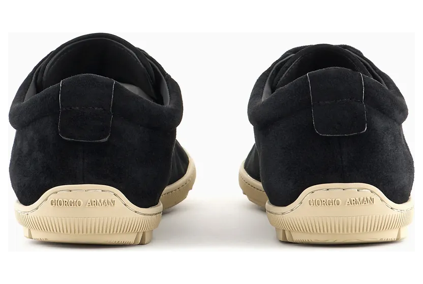 Armani Low-Top Suede Lace-Up Sneakers With Rubber Sole (X2X208-XF829-00002) (4)