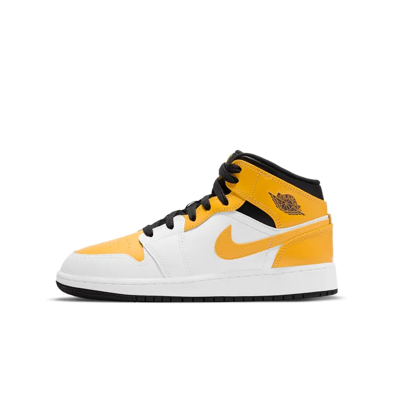 Air Jordan 1 Mid University Gold (GS) (2021) – “White / University Gold Black” (554725-170)