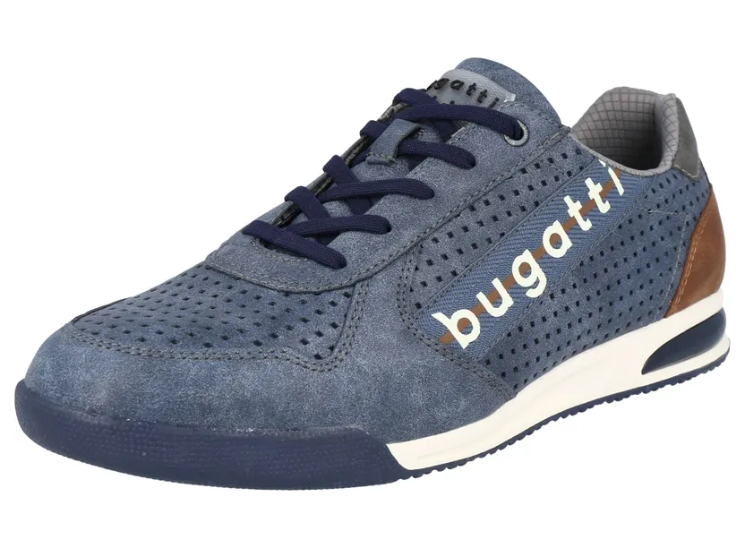 Bugatti sneaker Duifblauw / Cognac / Wit (321-A3801-5000-4000)