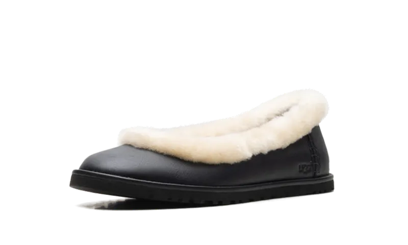 Ugg Zora Leather Ballet Flat “Black” (1178450-BLK)