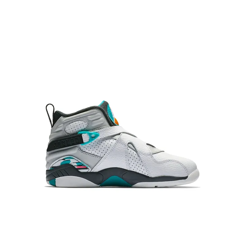 Jordan 8 Retro South Beach (PS) White/White-Turbo Green-Neutral Grey (305369-113)