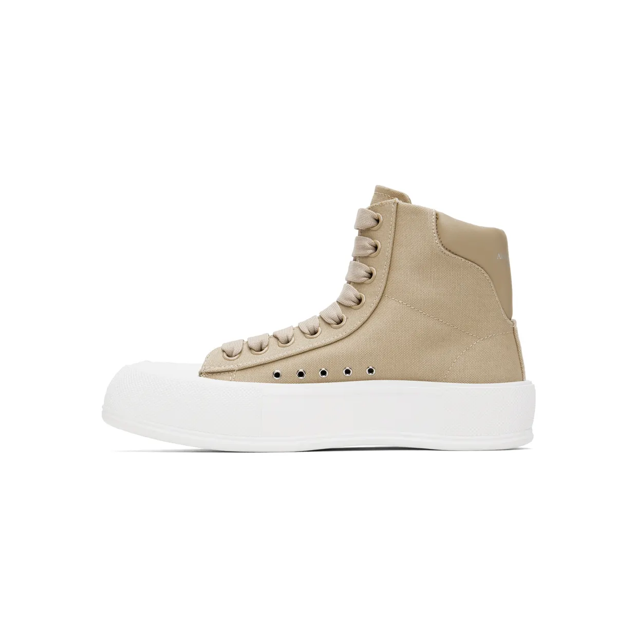 Alexander McQueen Beige Deck Plimsoll Sneakers (697123W4UW1) (3)