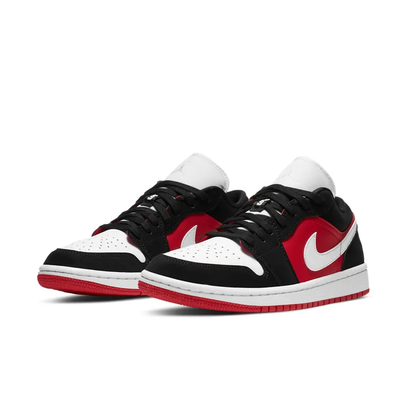Jordan 1 Low Black White Gym Red (W) Black/White-Gym Red (DC0774-016)