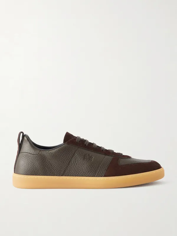 Church’s Repton Textured-Leather and Deerskin Sneakers Brown (EEG092)
