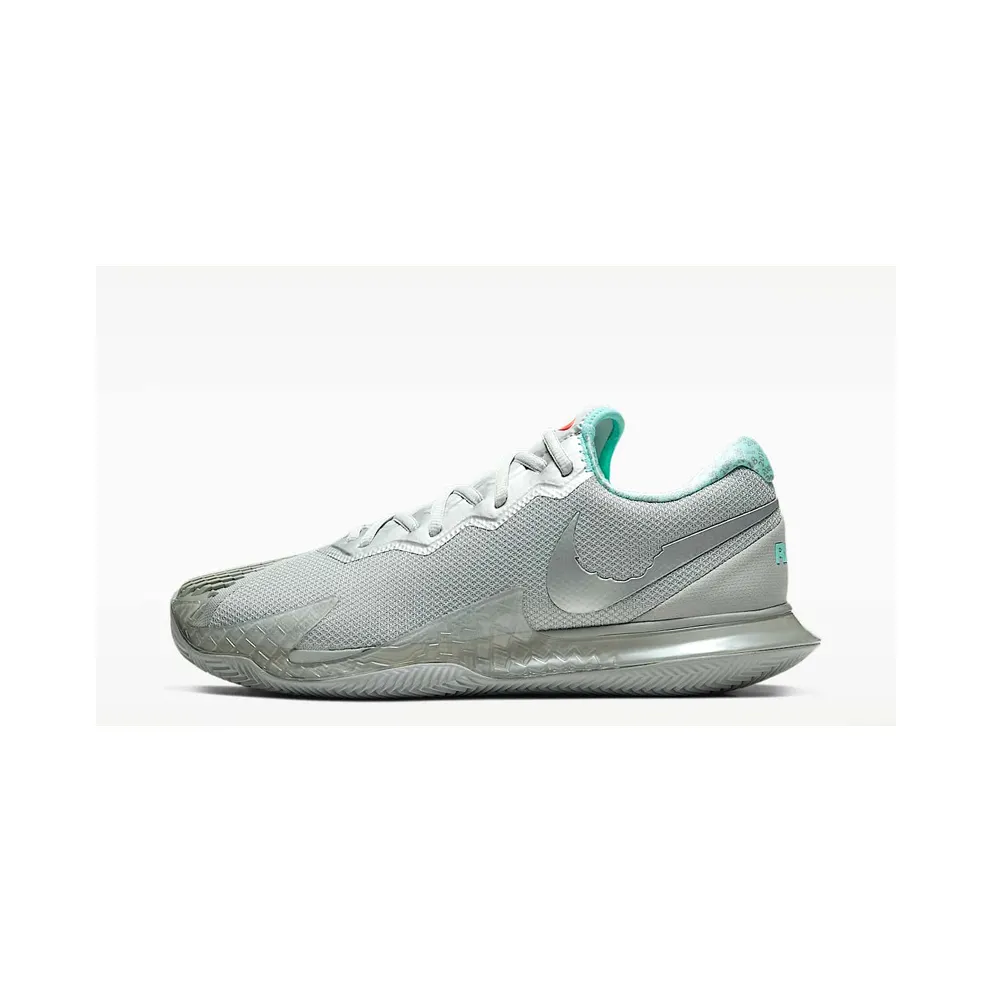 NikeCourt Air Zoom Vapor Cage 4 (gravel) “Metallic Silver / Light Aqua / Laser Crimson” (CD0425-004)