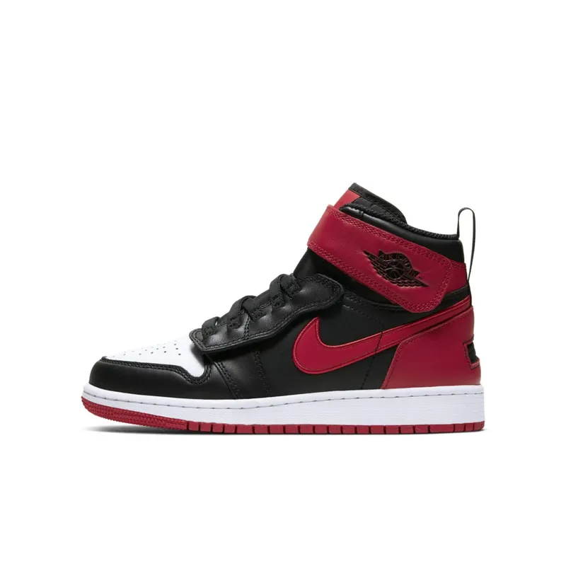 Jordan 1 Flyease Bred White Toe (GS) Black/Gym Red-White-Black (CT4897-001)