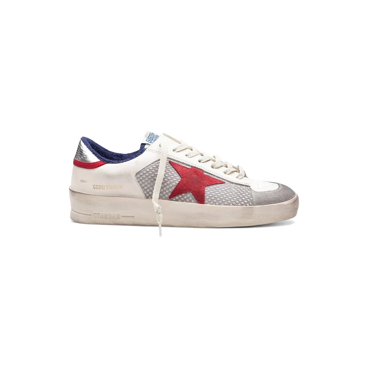 Golden Goose Stardan White Grey Red (GMF00667.F007556.83102)