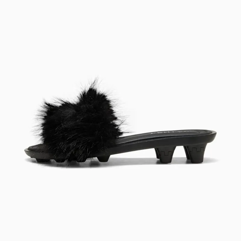 Puma Cat Cleat Sandals Fenty Chic Fur Black (404768-02)